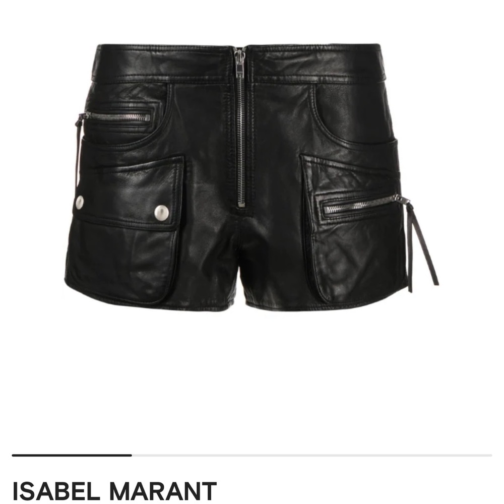 💯Brand new ISABEL MARANT zip-up leather shorts